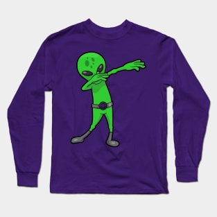 halloween dabbing alien Long Sleeve T-Shirt